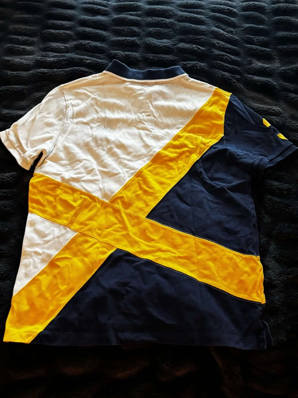 Polo by Ralph Lauren Men’s Colorblock Polo Shirt in Navy, White & Yellow